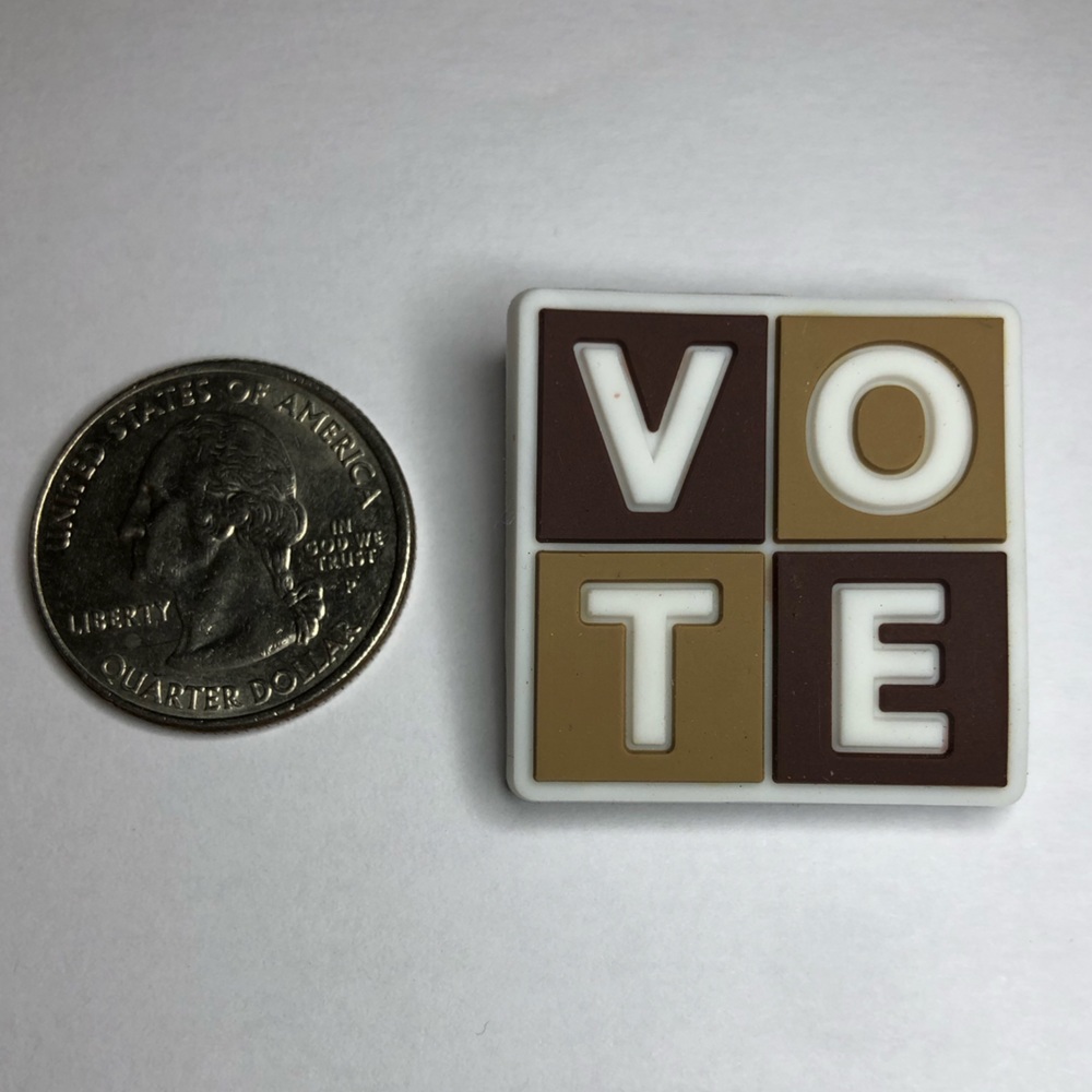 5/$10 Vote crocs charm/jibbitz - Picture 2 of 2